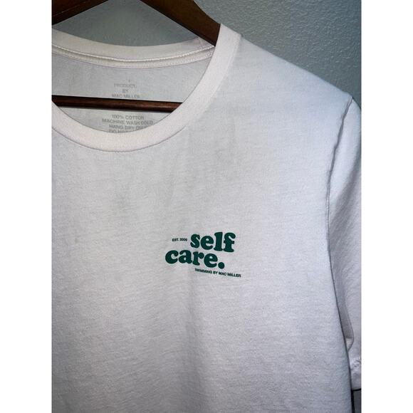Mac Miller Self Care Shirt Swimming By Mac Miller Stained Pink Faded Tee Large - Picture 3 of 13